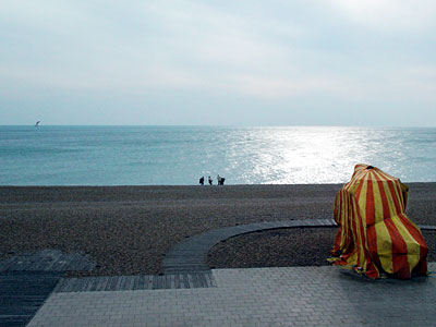 October sea view, Brighton at night, October 2003