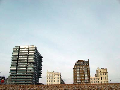 View from the beach by West Pier, Brighton, October 2003
