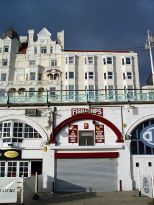 Fish and chips, Brighton beach, Brighton, East Sussex