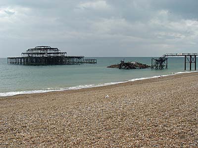 Sunken concert hall, Brighton West Pier, Brighton, East Sussex