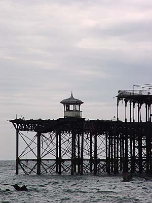 West Pier in the rain, Brighton West Pier, Brighton, East Sussex