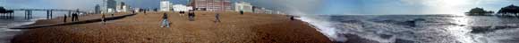 Brighton panoramas, 360&ordm; views around Brighton including West Pier, Palace Pier, Promenade and sea front.