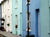 Coloured terraced houses