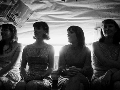 Actionettes backstage at the Fleece and Firkin, Ladyfest 2003 Bristol August 2003
