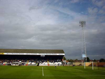Stormy clouds, Abbey Stadium Cambridge United FC, Cambridge, England