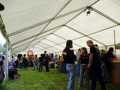 Beer tent, Strawberry Fair Midsummer Common, Cambridge, England