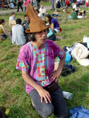 Daft hat, Strawberry fair, Cambridge, England