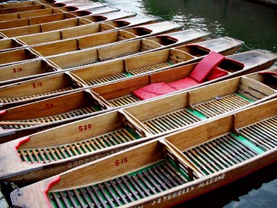 Punts on the River Cam, Cambridge, England