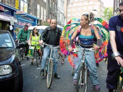 Denmark Street, Critical Mass, London 31st May 2002