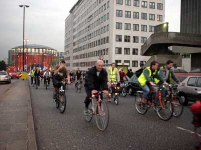 Over Waterloo Bridge, Critical Mass, London 27th Sept 2002