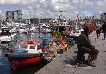 Photos of Plymouth and its harbour, civic buldings, marina and streets, Devon, south west England, UK