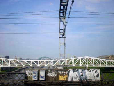 Crossing the River Tyne, Newcastle