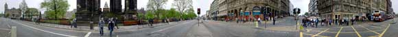 Edinburgh panoramas; 360&ordm; interactive views of Edinburgh, Scotland including panoramas of Prince St, Ainslie Place and the North Bridge
