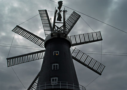 Heckington windmill and station, Lincolnshire