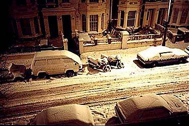 Snowfall, west London