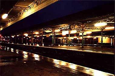 late night, railway station