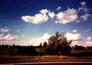 Clouds from a car