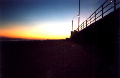 sunset over Coney Island, New York