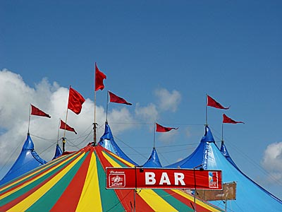 Acoustic tent, Glastonbury Festival, June 2004