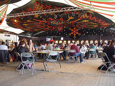 Backstage Bar, Glastonbury Festival, June 2004