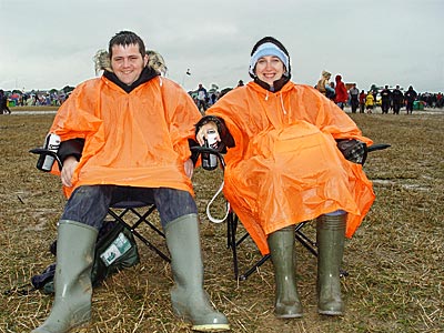 Die hard music fans, Other Stage, Glastonbury Festival, June 2004