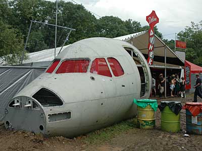 Aircraft, Deluxe Diner, Lost Vagueness, Glastonbury Festival, Pilton, Somerset, England June 2005