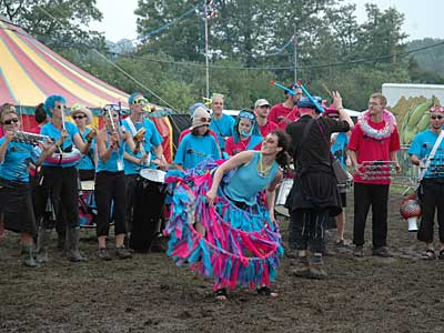 Dancers, Circus Field, Glastonbury Festival, Pilton, Somerset, England June 2005