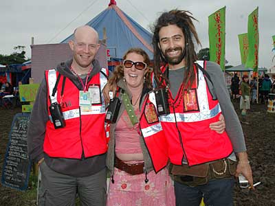 Happy Stewards, Green Futures, Glastonbury Festival, Pilton, Somerset, England June 2005