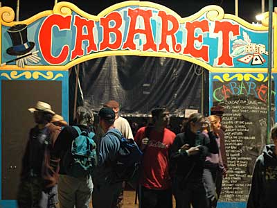 Cabaret tent farewell, Glastonbury Festival, Pilton, Somerset, England June 2005