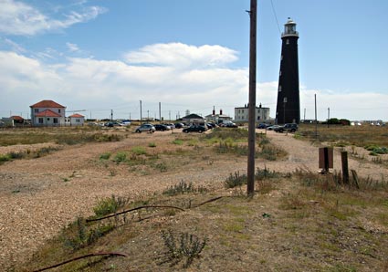 Dungeness railway station, site of the South Eastern Railway, Dungeness, Romney Marsh, on the south coast of Kent, England