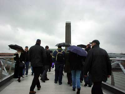Millennium Bridge, Tate Modern view
