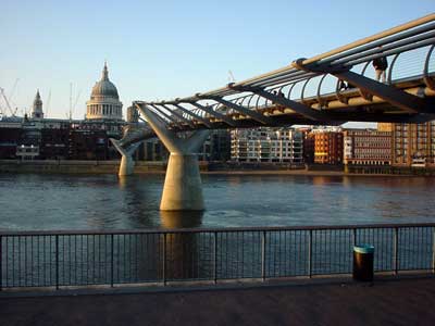 Millennium Bridge and St Pauls