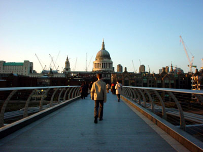 Millennium Bridge and St Pauls