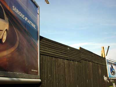 Billboard and fence, Union Street, Waterloo, London