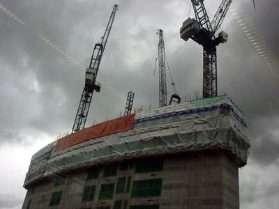 New building, Crossharbour, Docklands, London