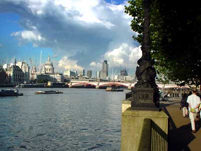 Between Waterloo and Southwark Bridges, Southbank, London