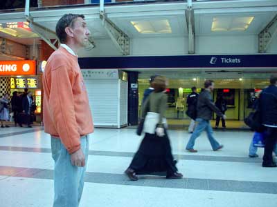 Waiting for the train, Liverpool Street station, London EC2