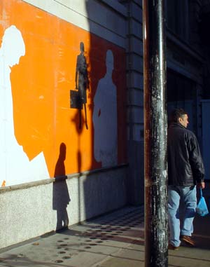 Shadows and light, Covent Garden, London: October 2002