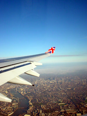Central London from the air, November 2002