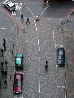 Looking down from the Monument, Fish Street Hill, London EC3
