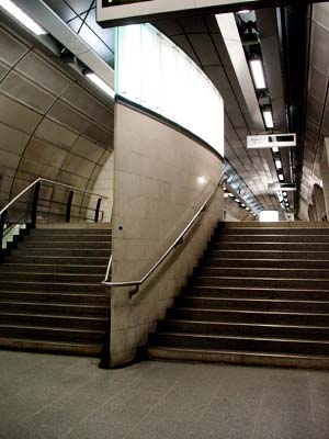 Southwark tube station, Jubilee Line, London, June 2003