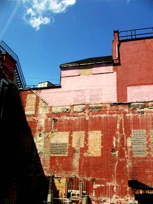 Torn down building, Soho, London