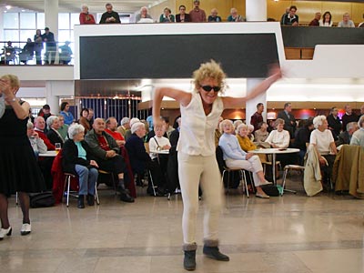 Mad dancer, Royal Festival Hall, South Bank, London