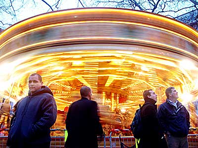 Leicester Square Christmas funfair, December 2003, London