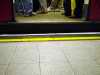 Broken down tube train