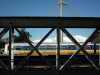 Train crossing Hungerford Bridge