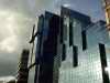Black building, dark sky