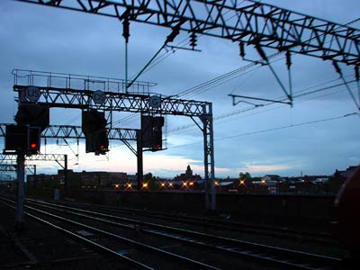 Leaving Manchester Piccadilly station on a London-bound train