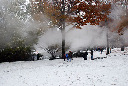 Photos of Central Park in the snow, Manhattan, New York, NY, US, December 2007