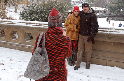 Photos of Central Park in the snow, Manhattan, New York, NY, US, December 2007